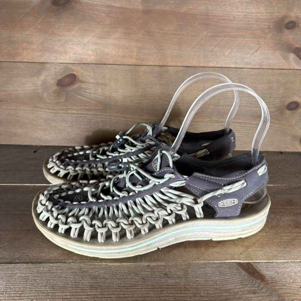keen uneek slice womens size 7.5 shoes gray blue athletic comfort sandals